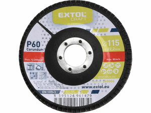 Lamellás csiszolóacél korund (Alumínium-oxid), P60, 115mm