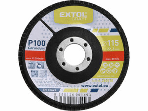 Lamellás csiszolóacél korund (Alumínium-oxid), P100, 115mm