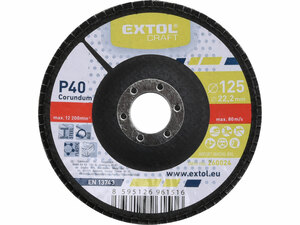 Lamellás csiszolóacél korund (Alumínium-oxid), P40, 125mm