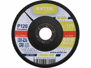 Lamellás csiszolóacél korund (Alumínium-oxid), P120, 125mm