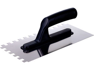 Glettelőkanál 270×128×80mm, rozsdamentes csempéző 8×8mm