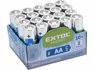 Elem klt. 20 db, cink-klorid, féltartós, 1,5V; méret: AA (LR6), 10×2db-os kínálóban