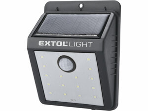 Éjszakai készenléti LED lámpa, 0,4W, 16 LED; 120 Lm, napelem+szenzor