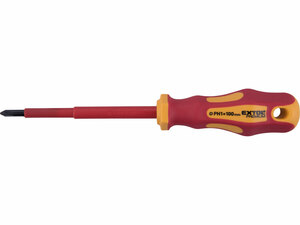 Csavarhúzó szigetelt 1000V, PH1×100 mm, CrV., VDE, GS