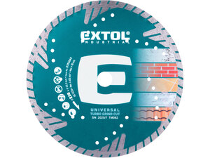 Gyémántvágó, ipari korong,TURBO,gyors vágás; 230×22,2mm, száraz és vizes vágásra