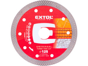 Gyémántvágó, ipari korong, TURBO, extra vékony vágás: 1,4mm vastagság; 125×22,2mm, száraz és vizes vágásra