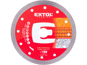 Gyémántvágó, ipari korong, TURBO, extra vékony vágás: 1,4mm vastagság; 150×22,2mm, száraz és vizes vágásra