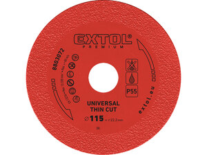 Gyémántvágó, extra vékony vágás, 115x22,2x1,2 mm