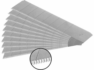 Pótpenge tapétavágó késhez, 10 db, 18×100×0,5 mm, törhető, SK5 acél