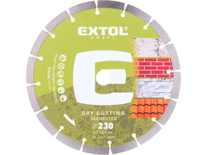 Gyémántvágó szegmenses; 230×22,2mm, max.6.600 f/min