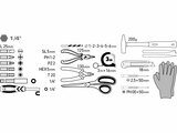 Akkus ütvefúró, rózsaszín, 12V Li-ion, 2000mAh, szerszámtáskában, 27 db-os készlet