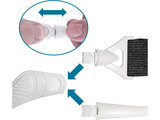 Nagyító LED lámpa, szemüveg, 3,5× nagyítás; műanyag ház, USB tölthető akku