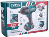 Akkus ütvecsavarozó, Share20V, 1/2" négyszög, Li-ion; 1db 20V akku: 2000 mAh, 1db töltő