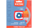Gyémántvágó, ipari korong, TURBO, extra vékony vágás: 1,4mm vastagság; 125×22,2mm, száraz és vizes vágásra