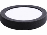 Polírkorong, finiselő, gyémánt mintájú vágott, T10, fekete, ⌀180x35mm, tépőzáras ⌀150mm