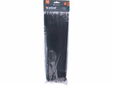 Kábelkötegelő fekete, 300x4,8mm, 100db, nylon