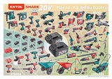 Adapter EXTOL CRAFT 20V (Makita) géphez és SHARE20V akkumulátorhoz