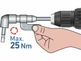Hosszabbító szár BIT-ekhez, (105°) 1/4"×140 mm; mágneses (sarokcsavarozó adapter)