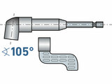 Hosszabbító szár BIT-ekhez, (105°) 1/4"×140 mm; mágneses (sarokcsavarozó adapter)