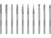 Mini keményfém turbómaró (rotormaró) klt. 10db, átmérő 3mm/szár 3mm, keresztfogazás