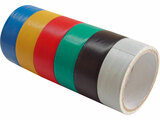 Szigetelő szalag, 6db-os, színes; 19mm×18m×0,13mm (3m×6db)