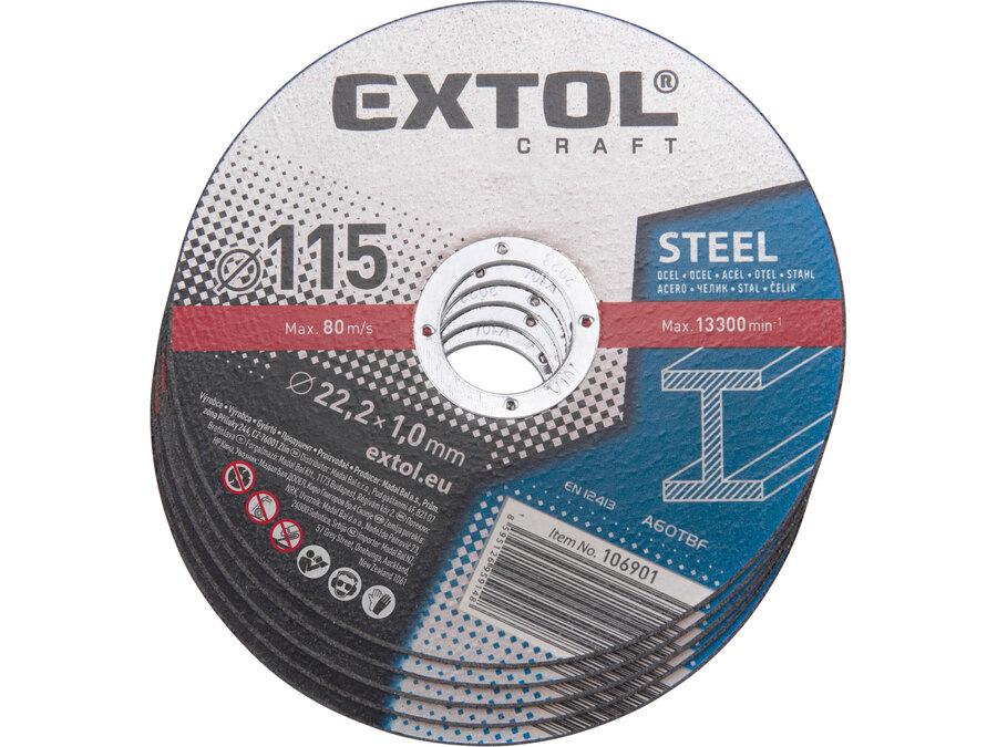 Vágókorong fémhez, 5db, 115x1,0x22,2mm