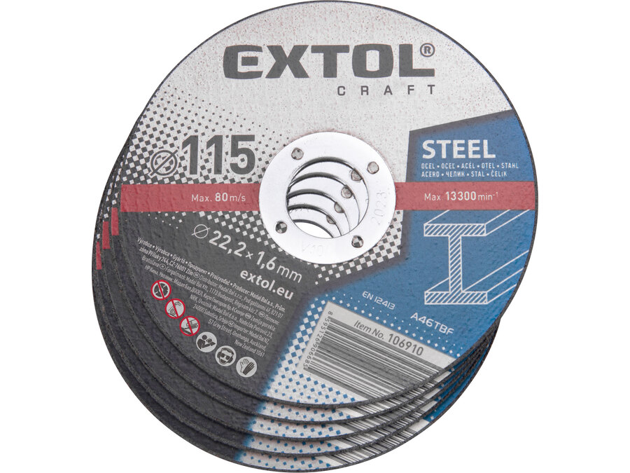 Vágókorong fémhez, 5db, 115x1,6x22,2mm