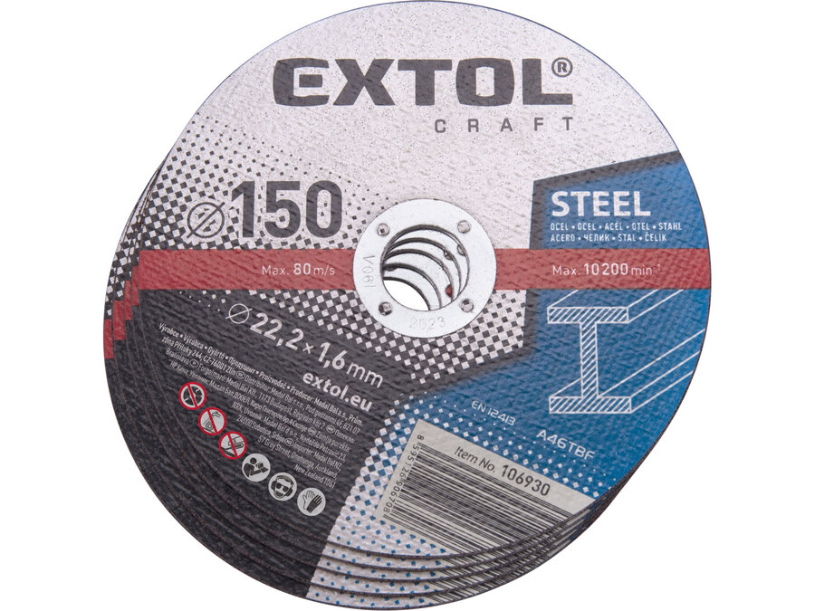 Vágókorong fémhez, 5 db, 150x1,6x22,2mm