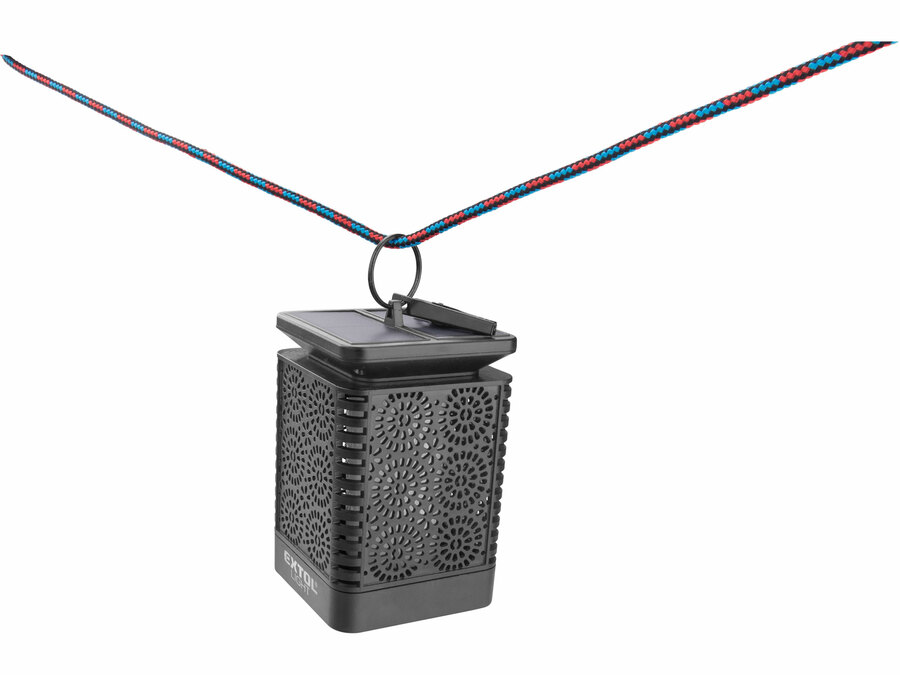 Éjszakai, kerti LED lámpa, láng hatású, napelem+szenzor, Ni-Mh akku, 600mAh, leszúrható+falra szerelhető, 66cm, IP44