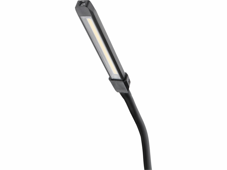 LED munkalámpa, USB tölthető; 500 Lm, 2500 mAh, flexibilis szár
