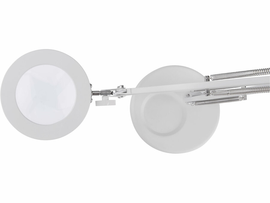 Nagyító LED lámpa, asztali, fehér, 2400 Lm, 5×nagyítás, 3 fényszín, USB töltőkábel