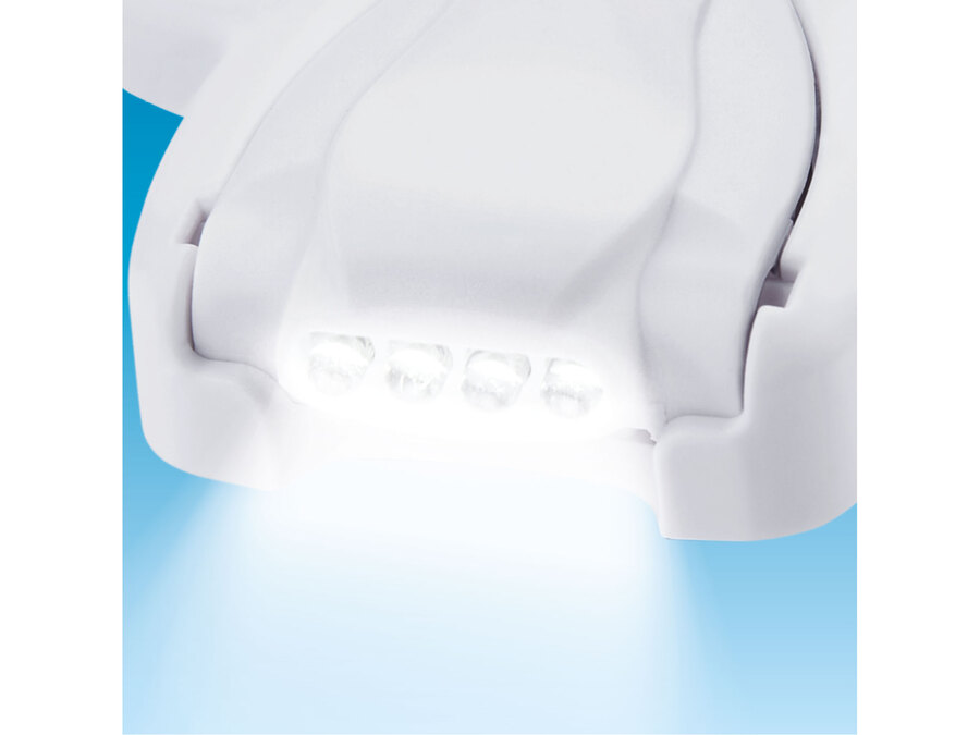 Nagyító LED lámpa, szemüveg, 3,5× nagyítás; műanyag ház, USB tölthető akku