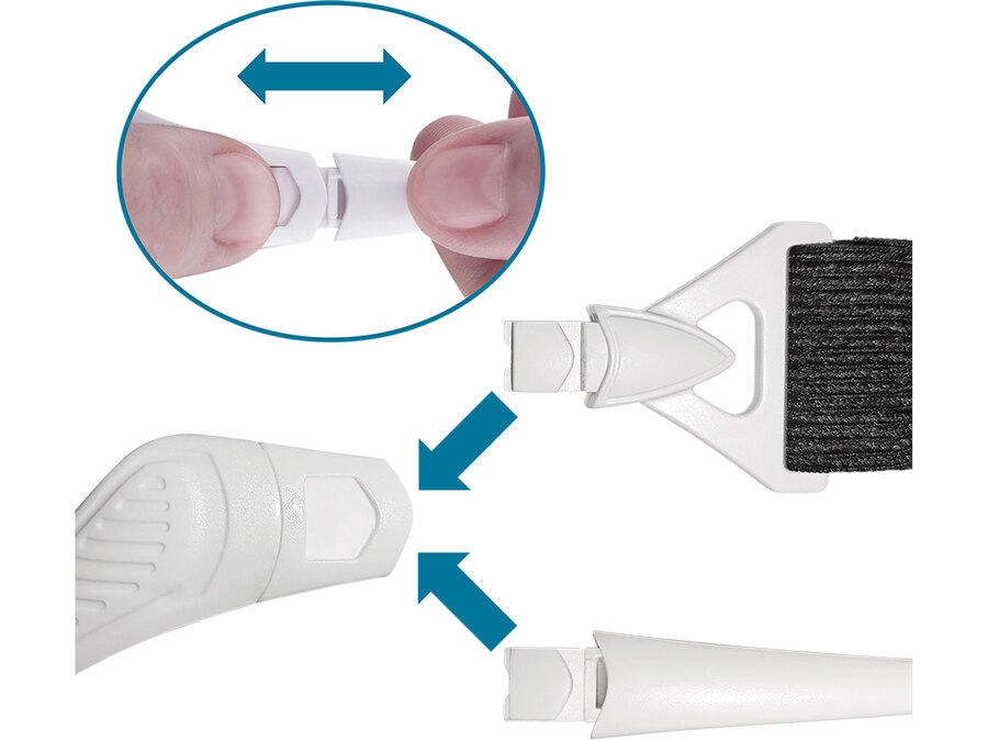 Nagyító LED lámpa, szemüveg, 3,5× nagyítás; műanyag ház, USB tölthető akku