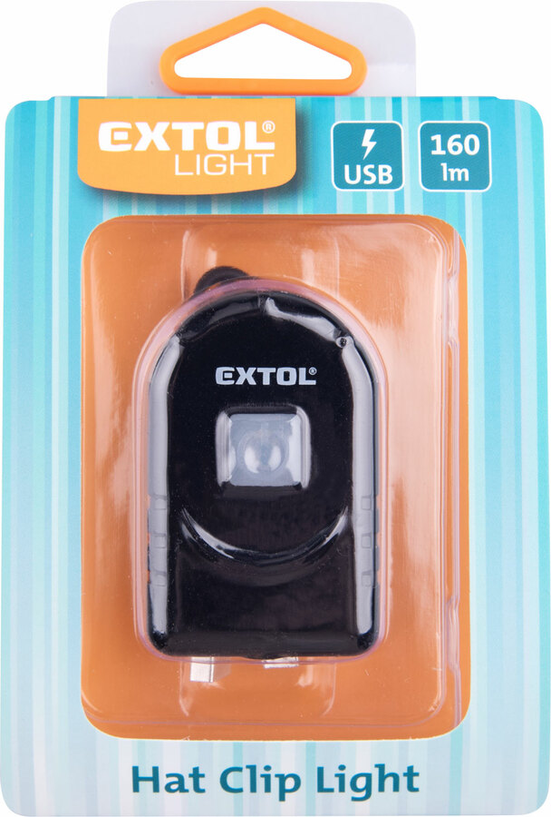 LED lámpa siltes (sildes/simléderes) sapkához, csiptetővel, 160 Lumen; tölthető Li-ion akku, 3 funkció
