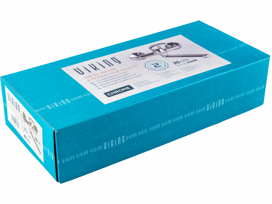 Mosogató-mosdó csaptelep 35mm kerámia betét, 20cm hosszú, króm