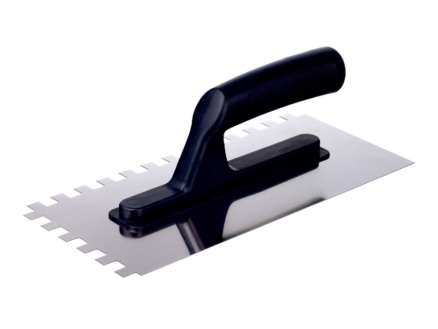 Glettelőkanál 270×128×80mm rozsdamentes csempéző 10×10mm