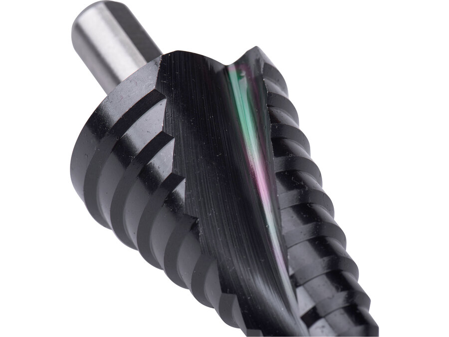 Lépcsős fémfúró HSS-Co, spirál, 13 lépcsős (4-39 mm, 3 mm lépcsők), befogás: 12 mm