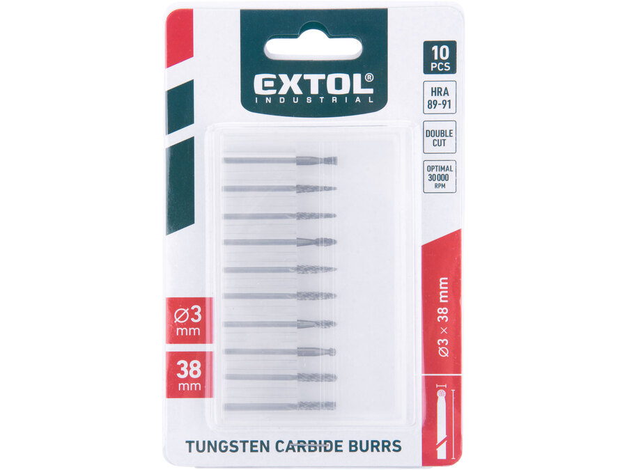 Mini keményfém turbómaró (rotormaró) klt. 10 db, átmérő 3mm /szár 3mm, keresztfogazás