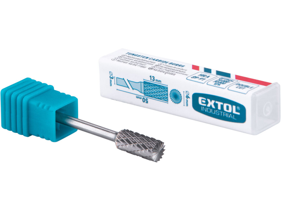 Mini keményfém turbómaró (rotormaró), hengeres, átmérő 6×13mm/szár 3mm, keresztfogazás