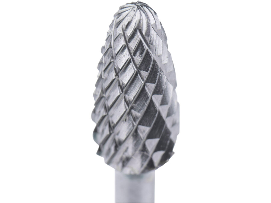 Mini keményfém turbómaró (rotormaró), íves, kerek orrú, átmérő 6×13mm/szár 3mm, keresztfogazás