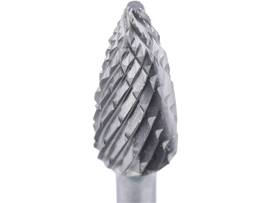 Mini keményfém turbómaró (rotormaró), íves, hegyes orrú, átmérő 6×13mm/szár 3mm, keresztfogazás