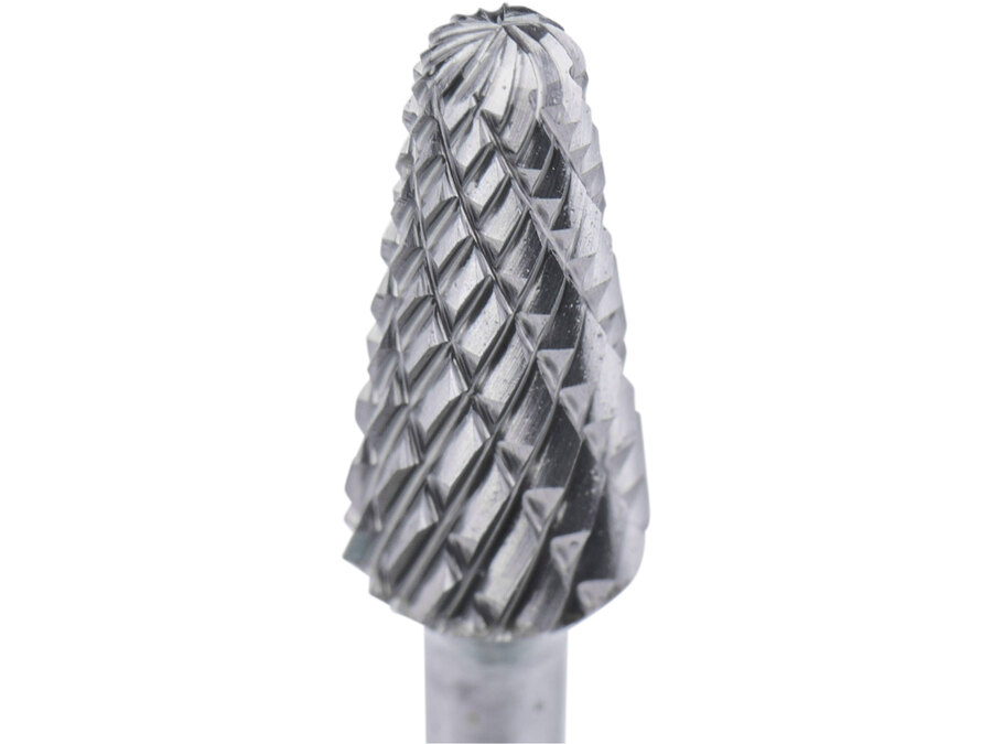 Mini keményfém turbómaró (rotormaró), kúpos, kerek orrú, átmérő 6×13mm/szár 3mm, keresztfogazás
