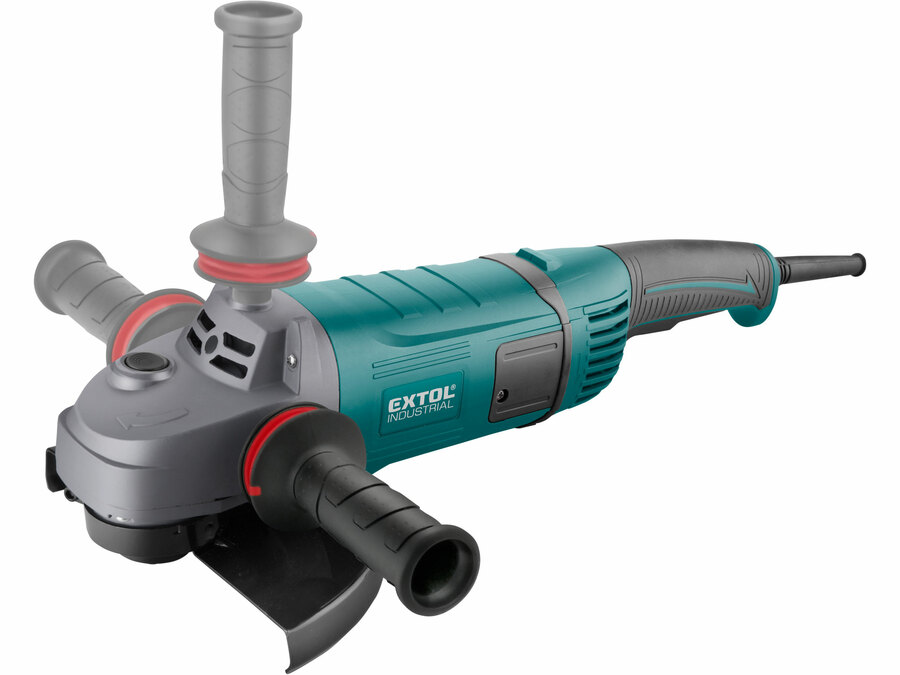 Sarokcsiszológép 230 mm 2600W, szabályozható fordulatszám, lágy indítás, terhelésnél konstans fordulatszám, papírdoboz