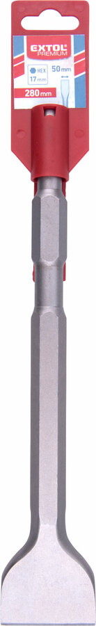 Betonvéső lapos, HEX; 280/50 mm, (szár átm:17 mm)