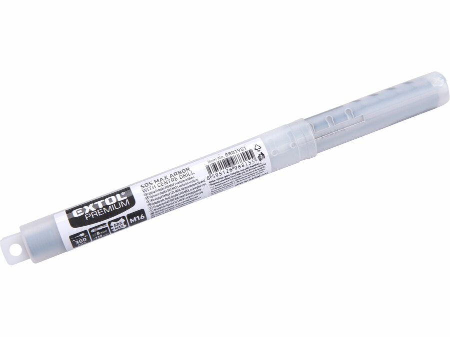 Hosszabbító szár központfúróval, M16×300mm hosszúság, SDS MAX befogás