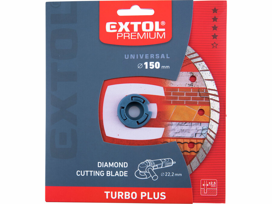Gyémántvágó TURBO Plus; száraz és vizes vágáshoz, O 150x22,2x2,5mm