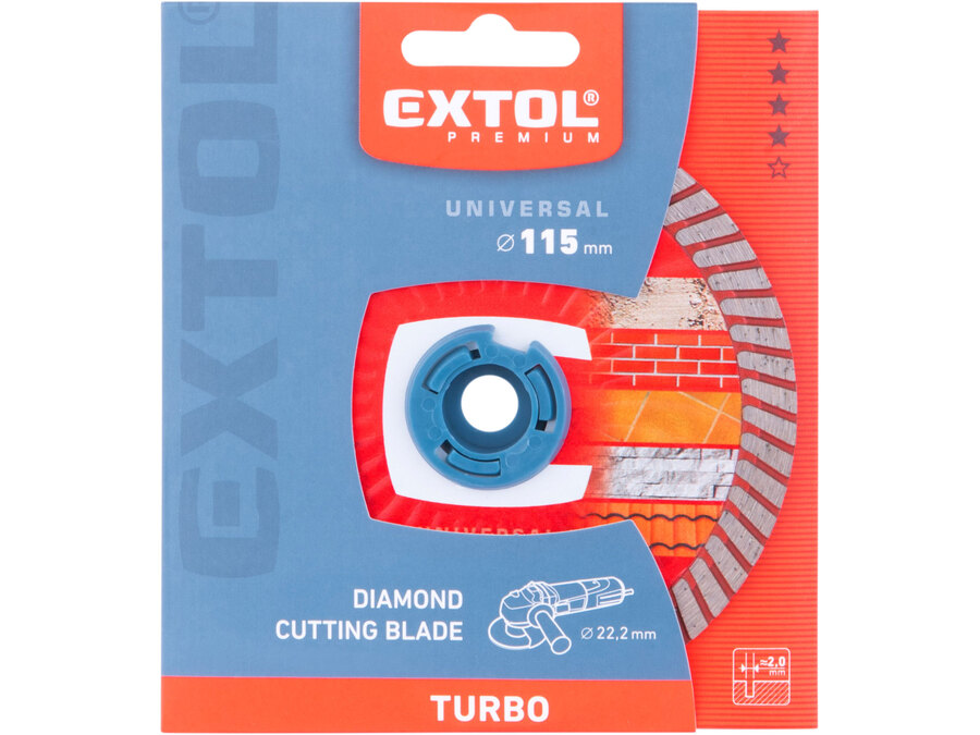 Gyémántvágó TURBO gránit/kerámia; 115×22,2mm, max.13.300 ford/perc