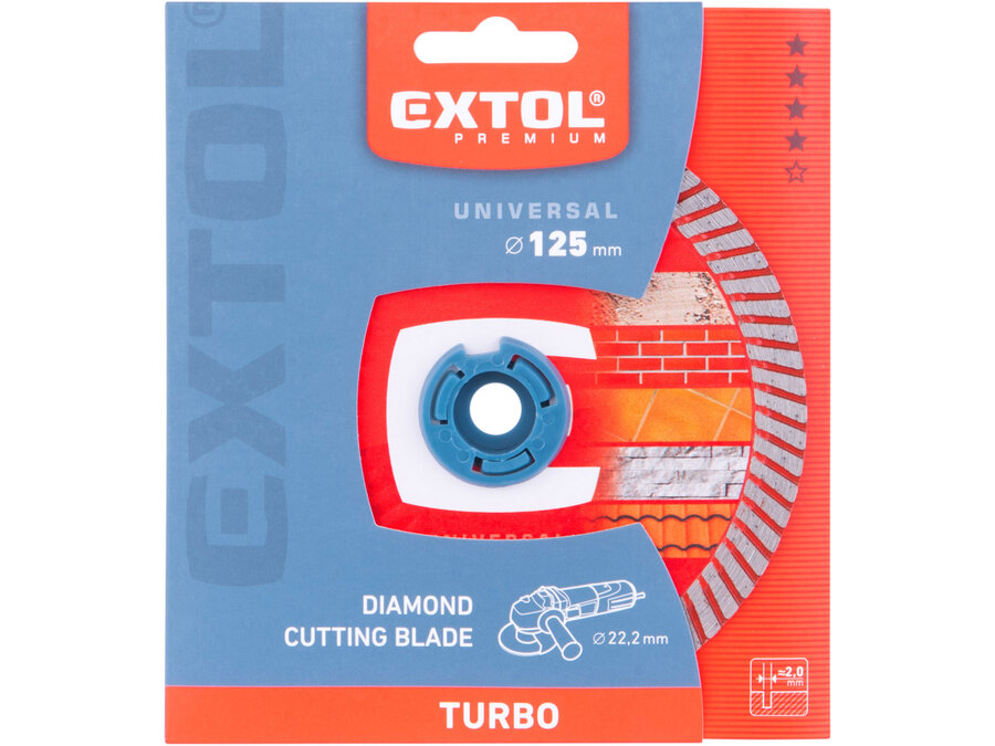 Gyémántvágó TURBO gránit/kerámia; 125×22,2mm, max.12.250 ford/perc