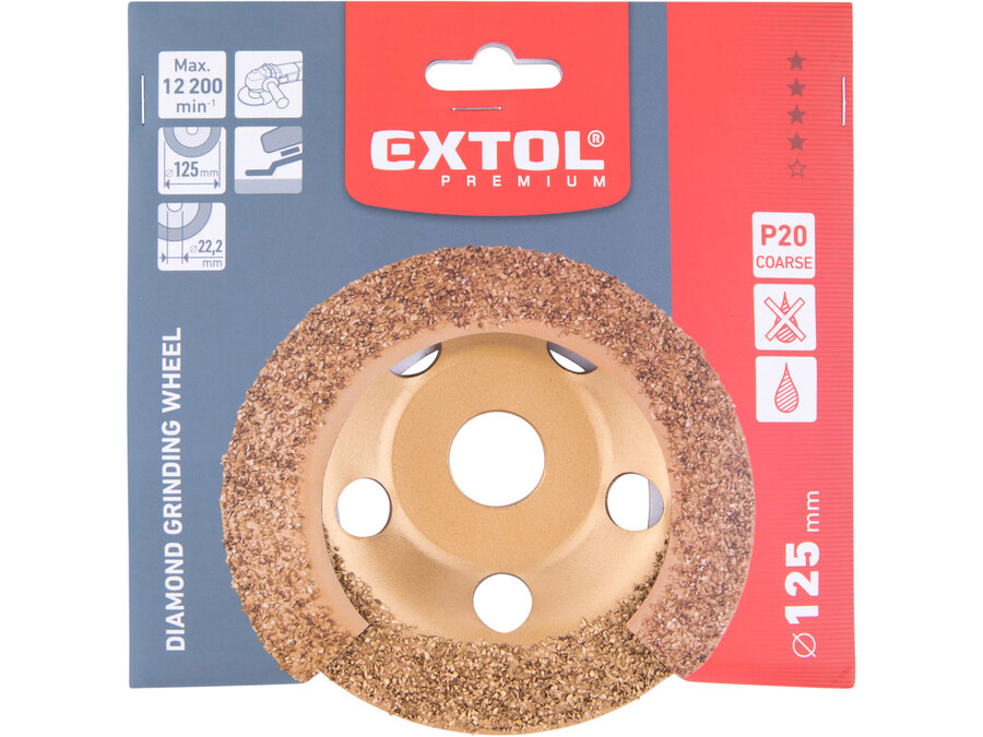 Keményfém szemcsés csiszoló korong, O125x22,2mm, P20
