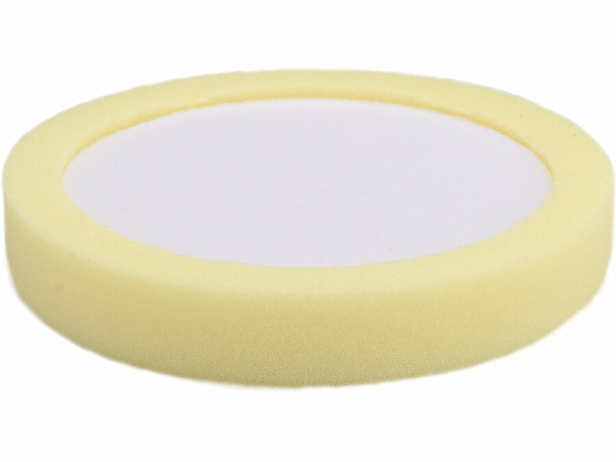 Polírkorong, finiselő, gyémánt mintájú vágott, T80, sárga, ⌀180x35mm, tépőzáras ⌀150mm